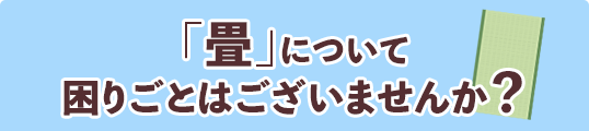 畳について困りごとはございませんか？